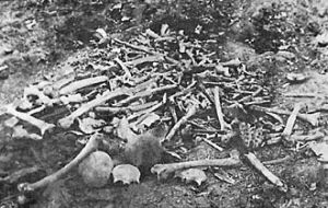 The remains of Armenians massacred at Erzinjan