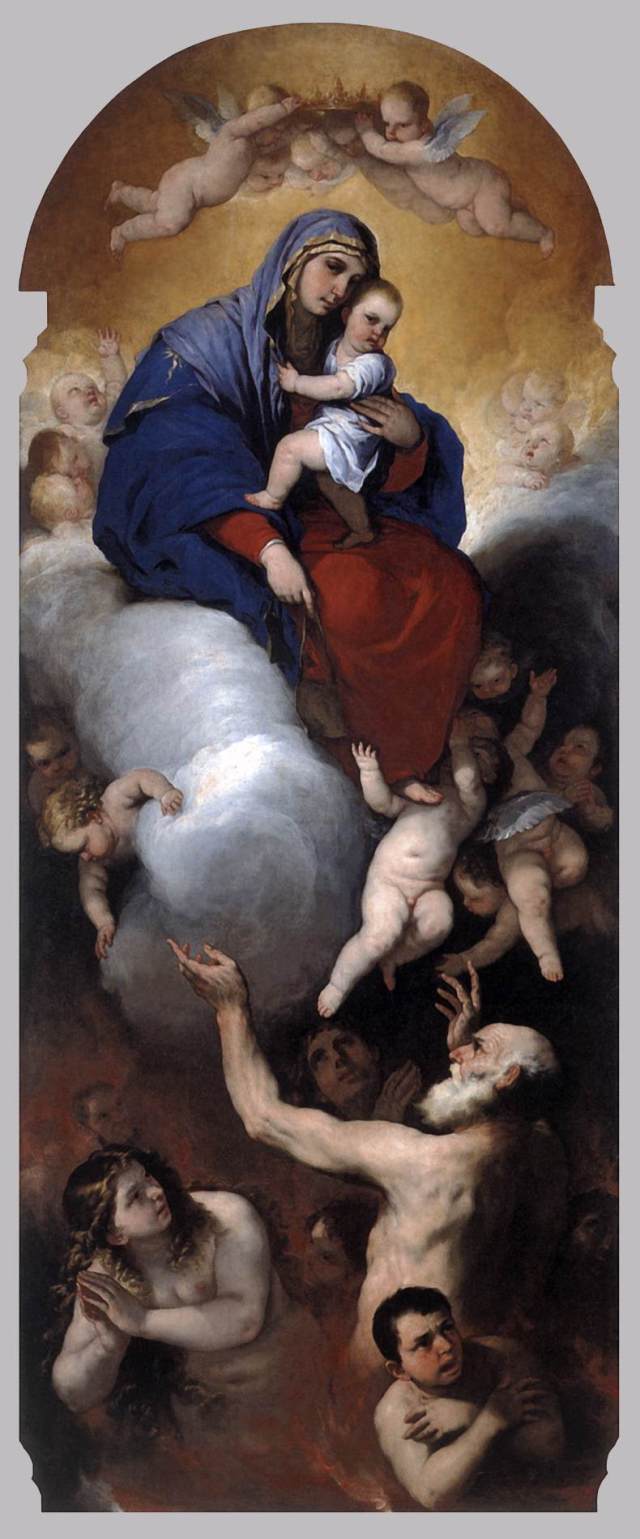 Virgin and Child with Souls in Purgatory, GIORDANO, Luca - (1650) 