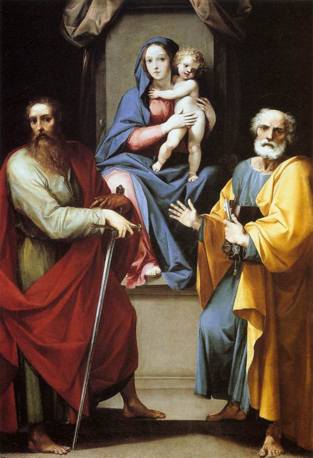 Madonna and Child with Ss. Peter and Paul - CESARI, Giuseppe (1608-09)