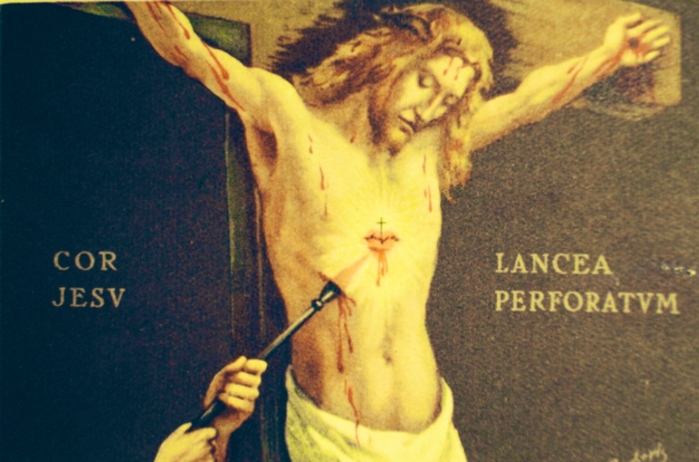 Christ pierced by lance