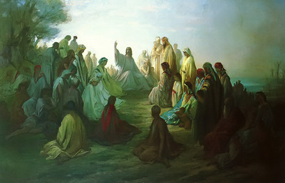 Jesus Preaching the Sermon on the Mount Gustave Dore